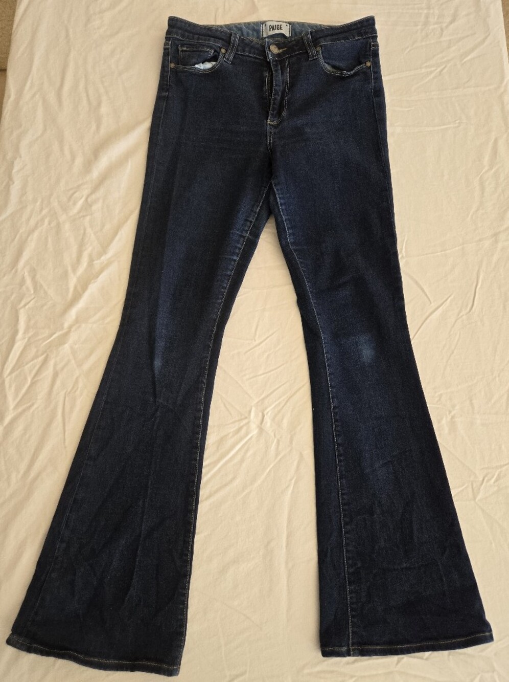 PAIGE Dark Indigo Flare Jeans